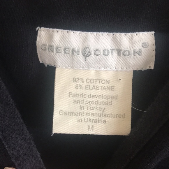 Green Cotton Simple Black Scoop Neck Casual Dress Women’s Size M - Picture 3 of 6